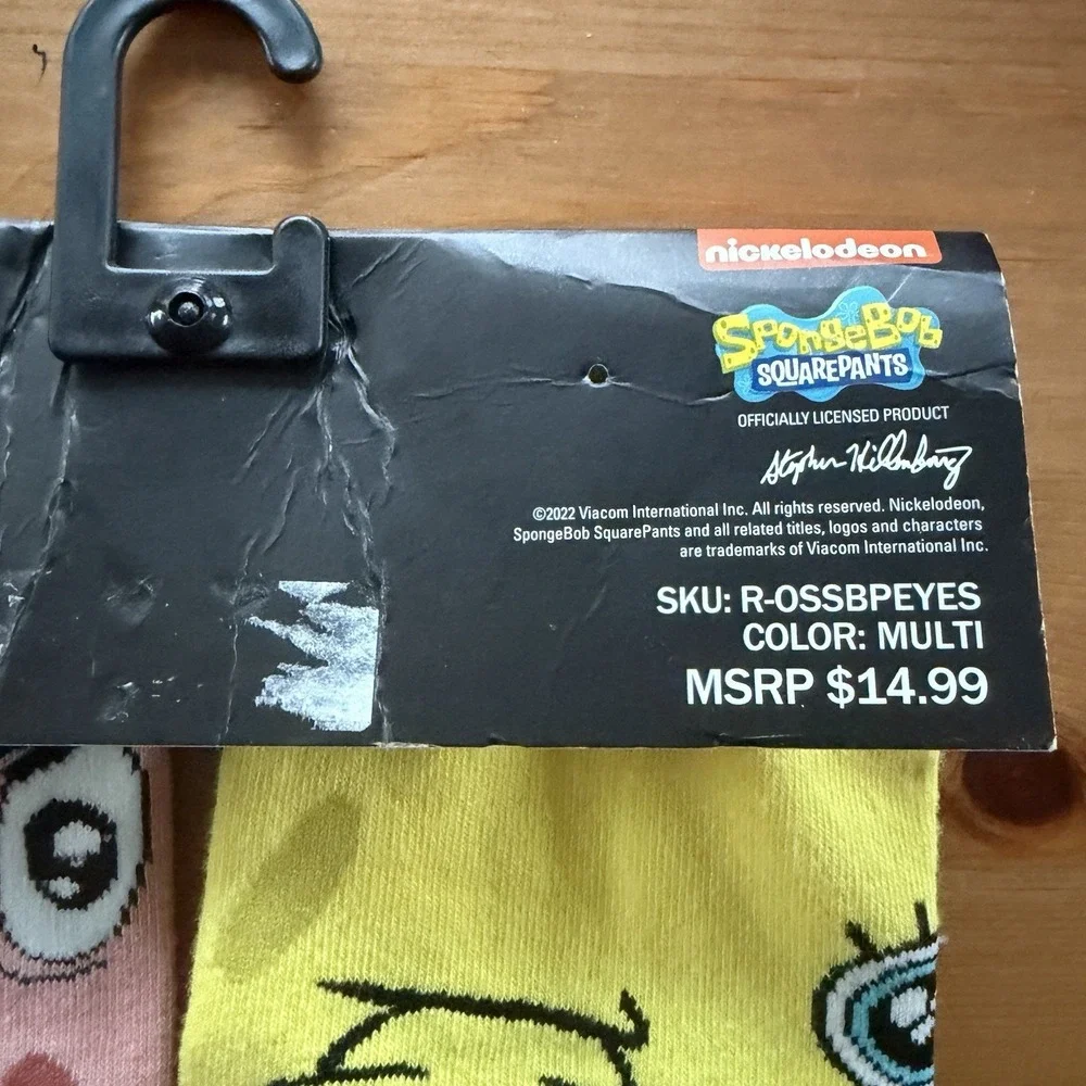 Odd Sox SpongeBob SquarePants Crew‎ Socks Patrick Faces Novelty NWT